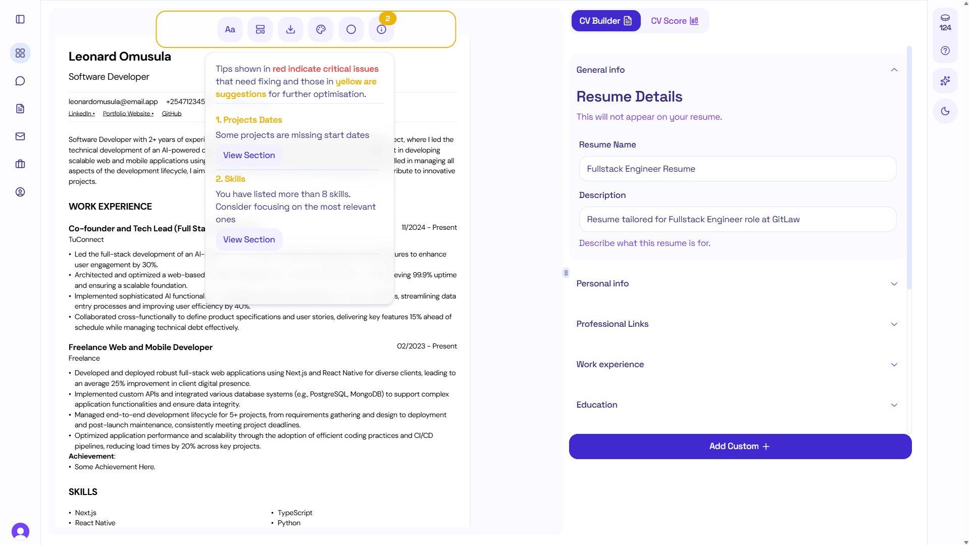 Real-time Updates & Suggestions Light Mode