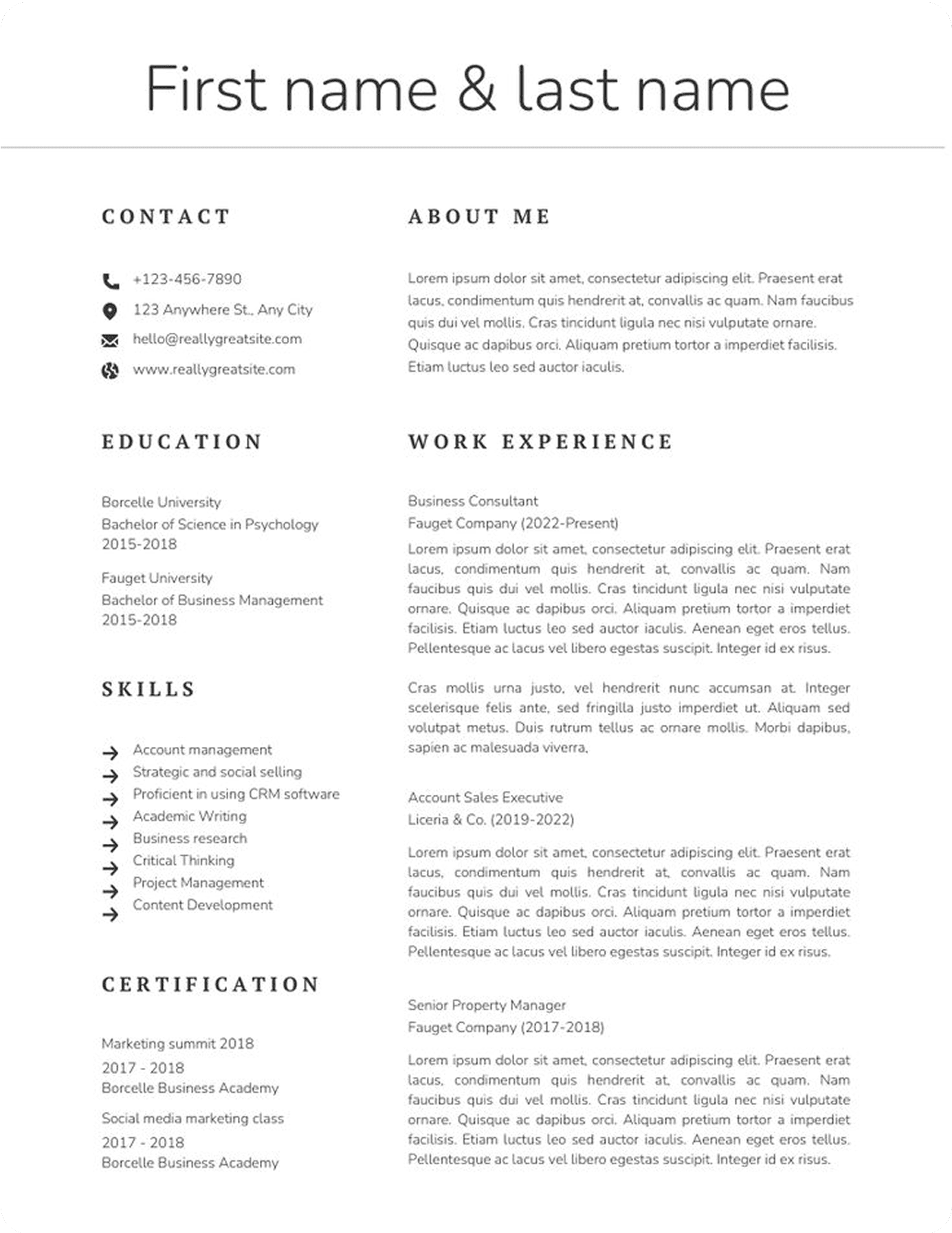 resume