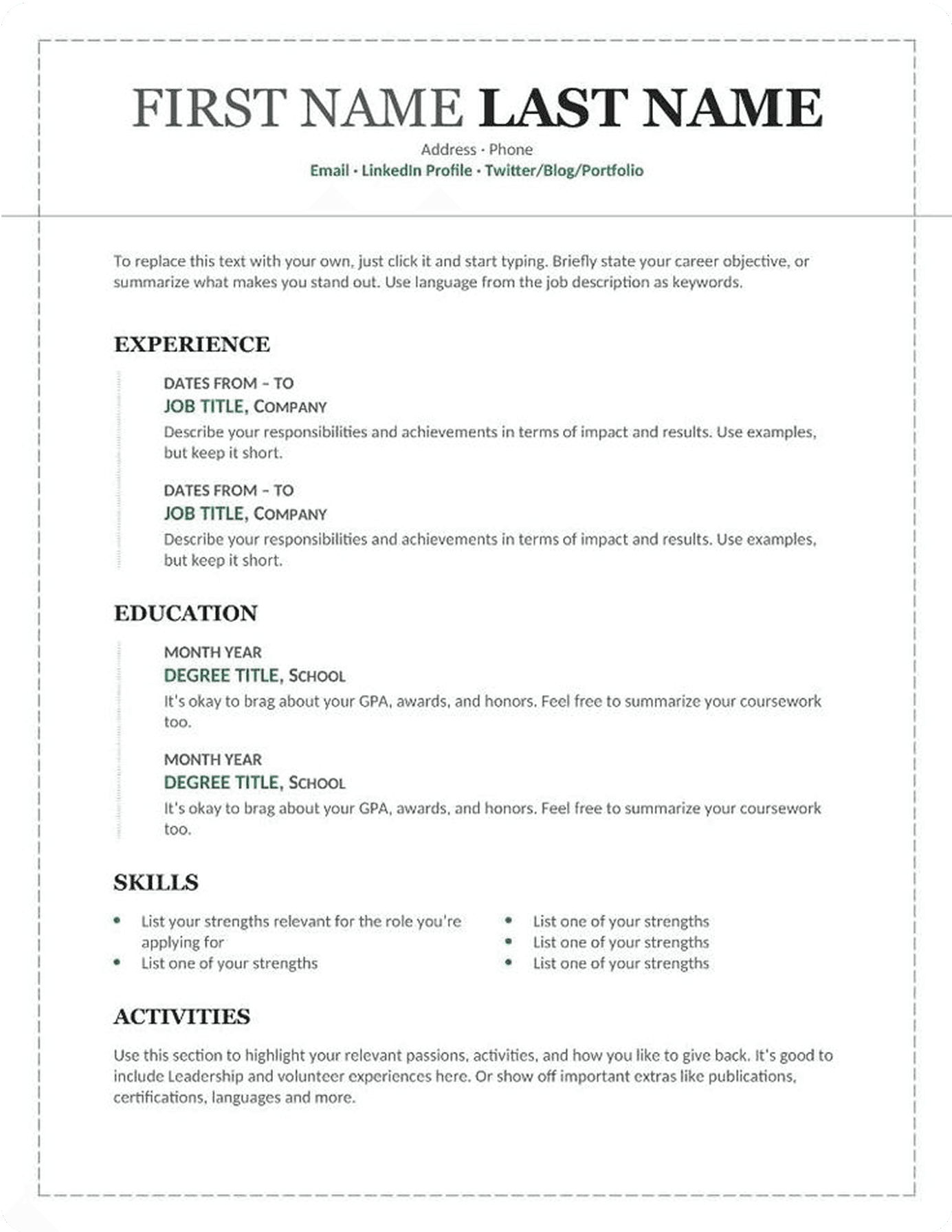 resume